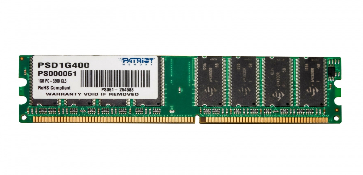 Оперативная память Patriot DDR 1024Mb PC3200 200MHz